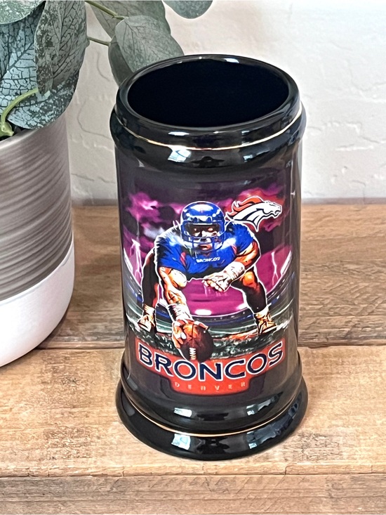 BRAX Ltd. Other - Vintage BRAX Ltd Denver Broncos Ceramic Beer Stein Mug Snake Handle